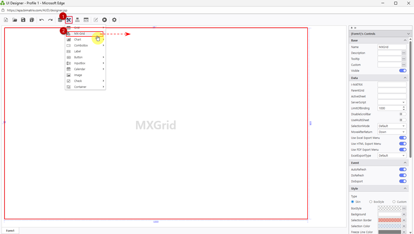 Step 3 - Select UI Bot MX-Grid
