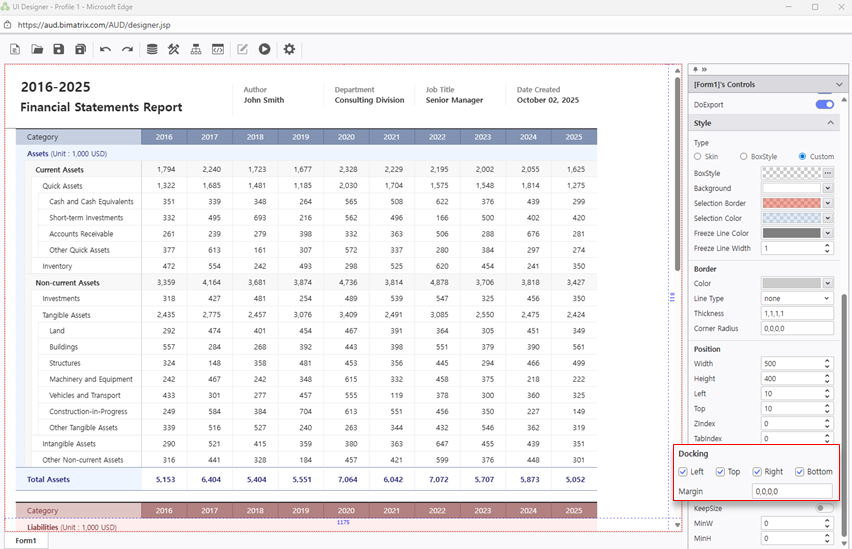 Step 3 - Adjust Report Layout
