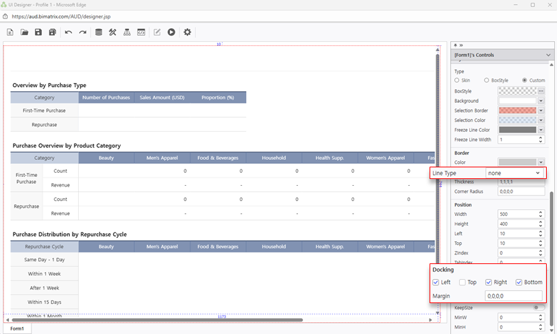 Set border Line Type to None
