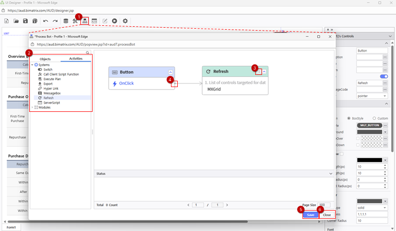 Process Bot event configuration