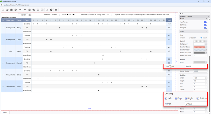 Set Line Type to None