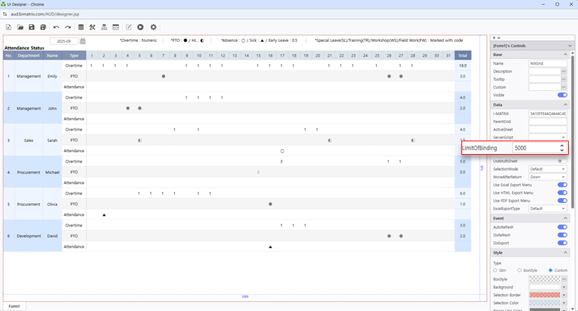 Configure Docking and LimitofBinding
