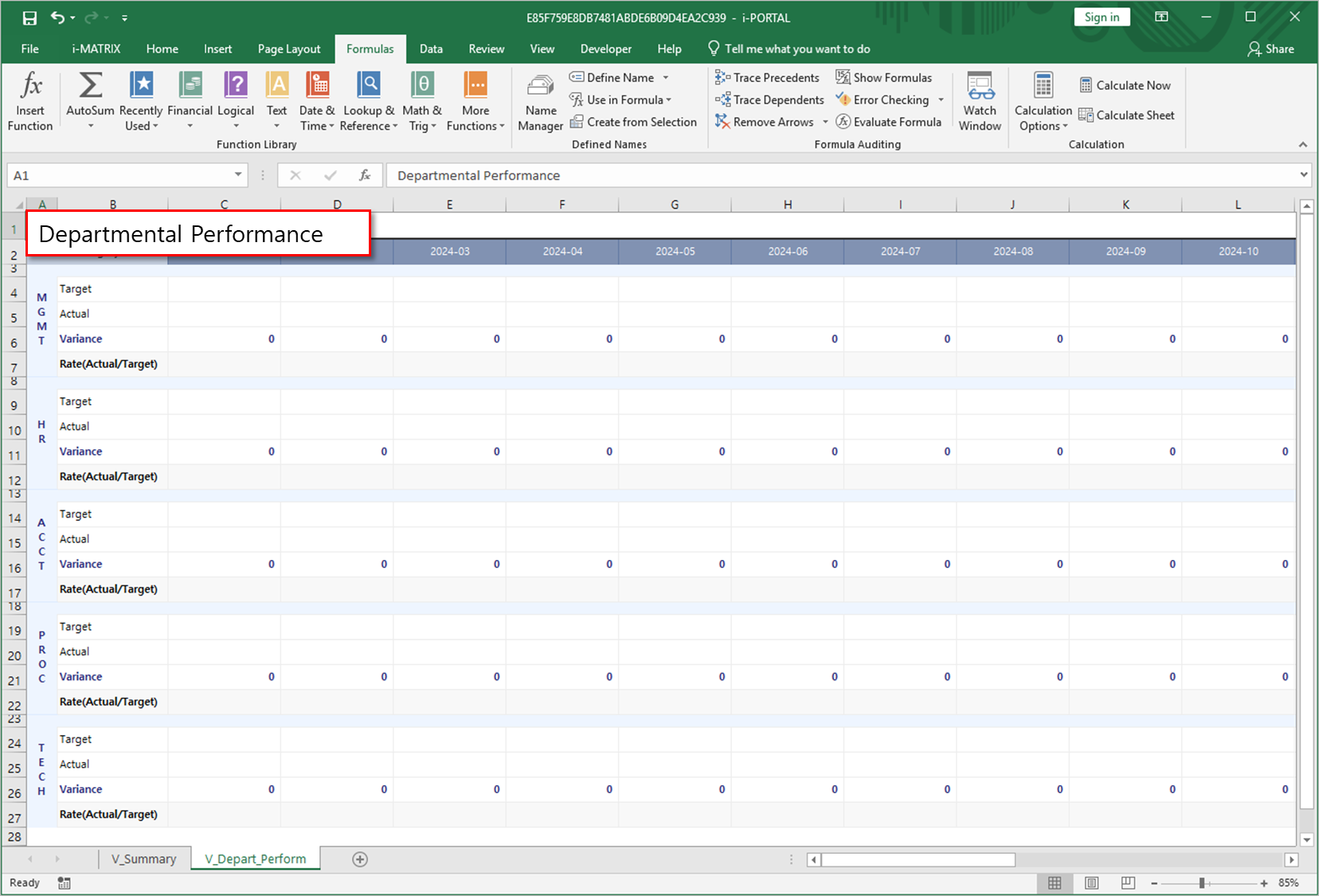 Enter table name in top-left corner cell