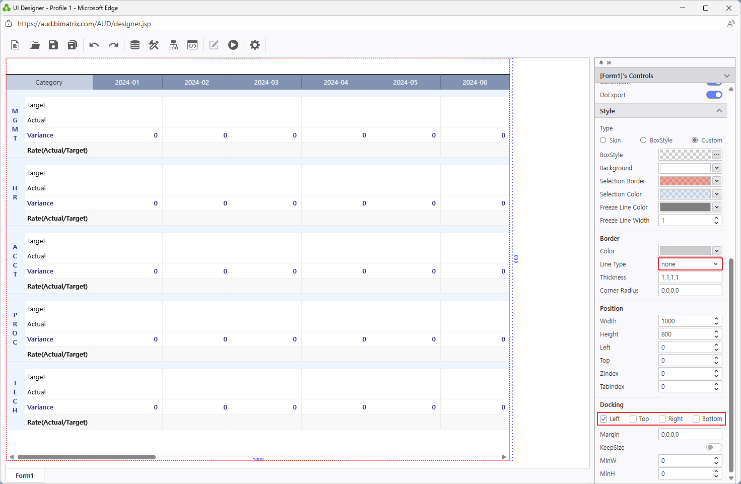 Set border Line Type to None