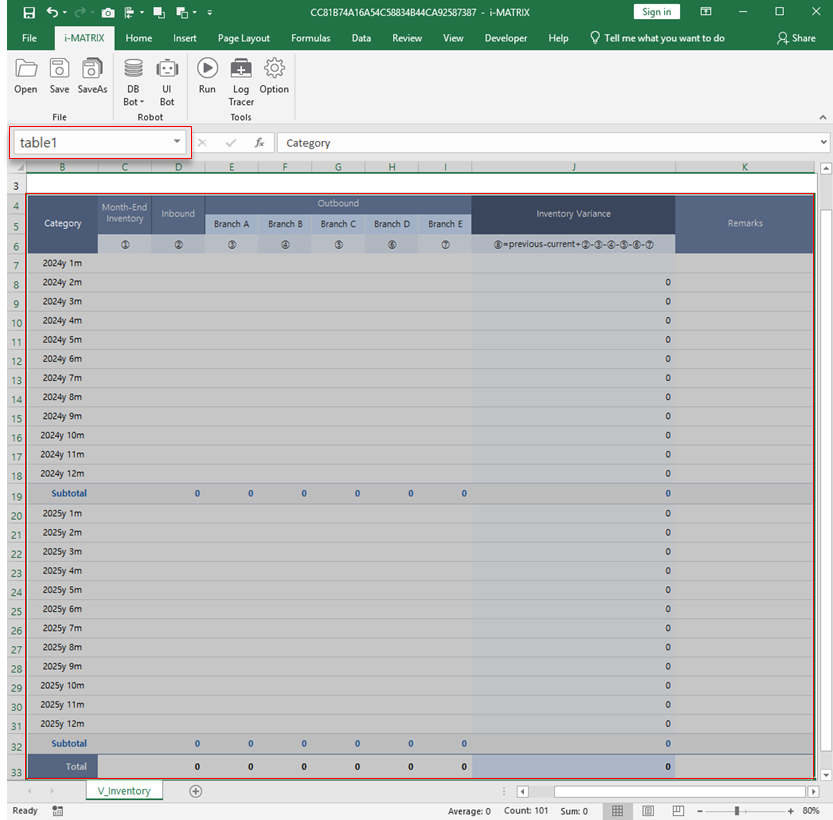 Select and name table form as table1
